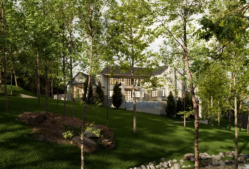 Residence and lawn
